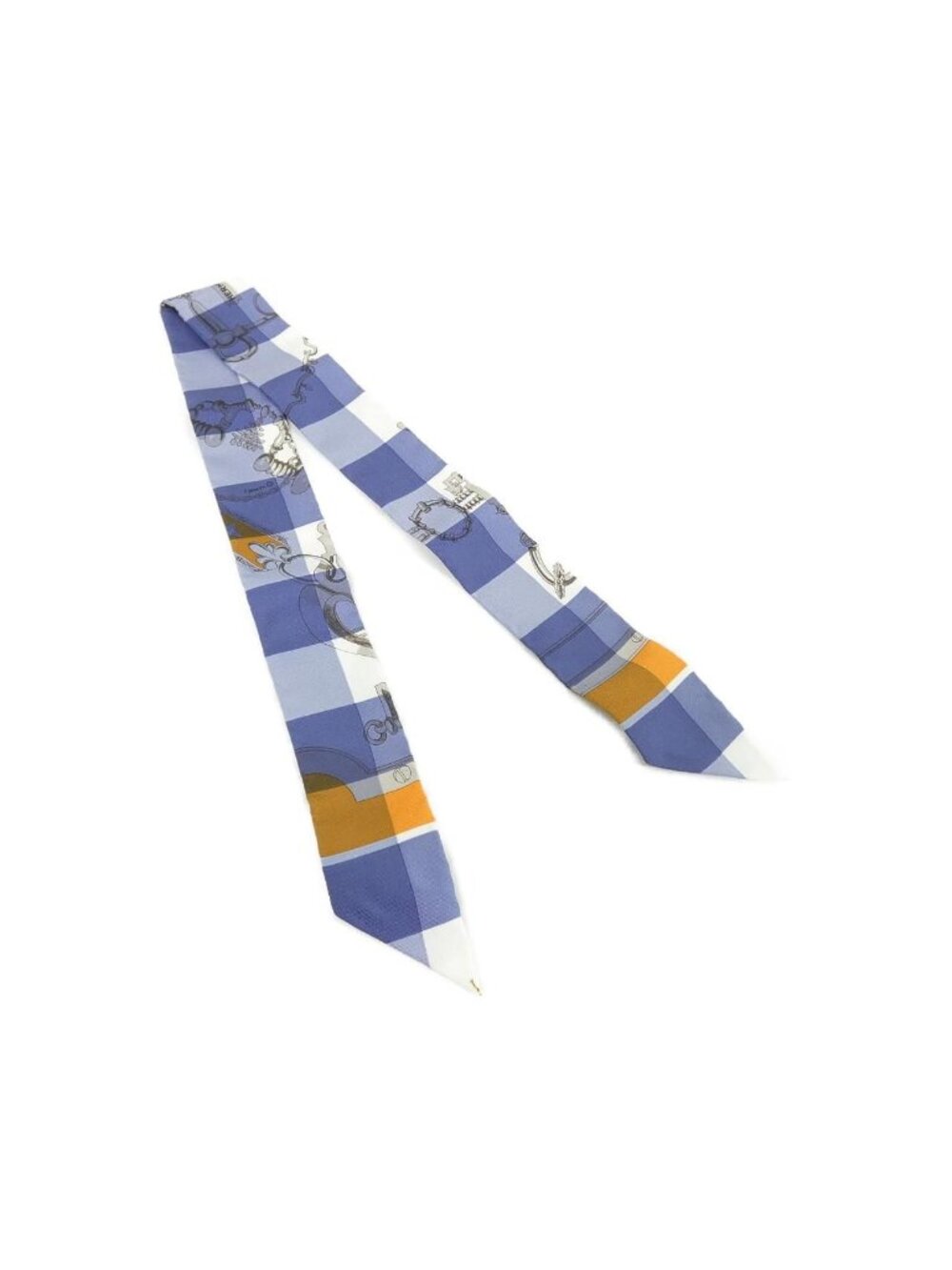 Hermes Mors Et Gourmettes Vichy Twilly Scarf